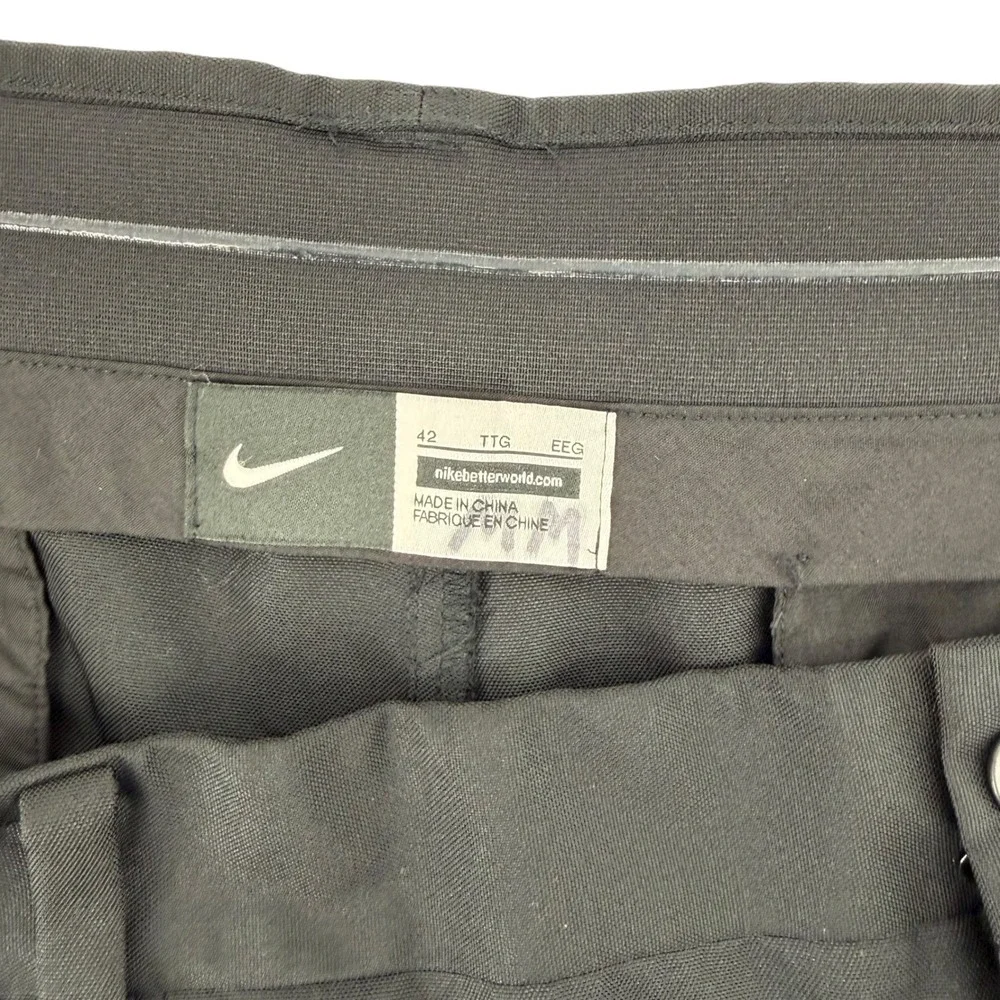 Nike Golf‎ Mens 42x32 Black Dress Pants Flat Front Performance Athletic